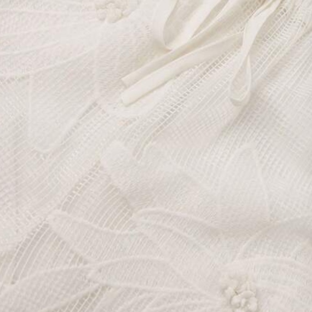 Elegant White Floral Sheer Jumpsuit - Picture 2 of 4